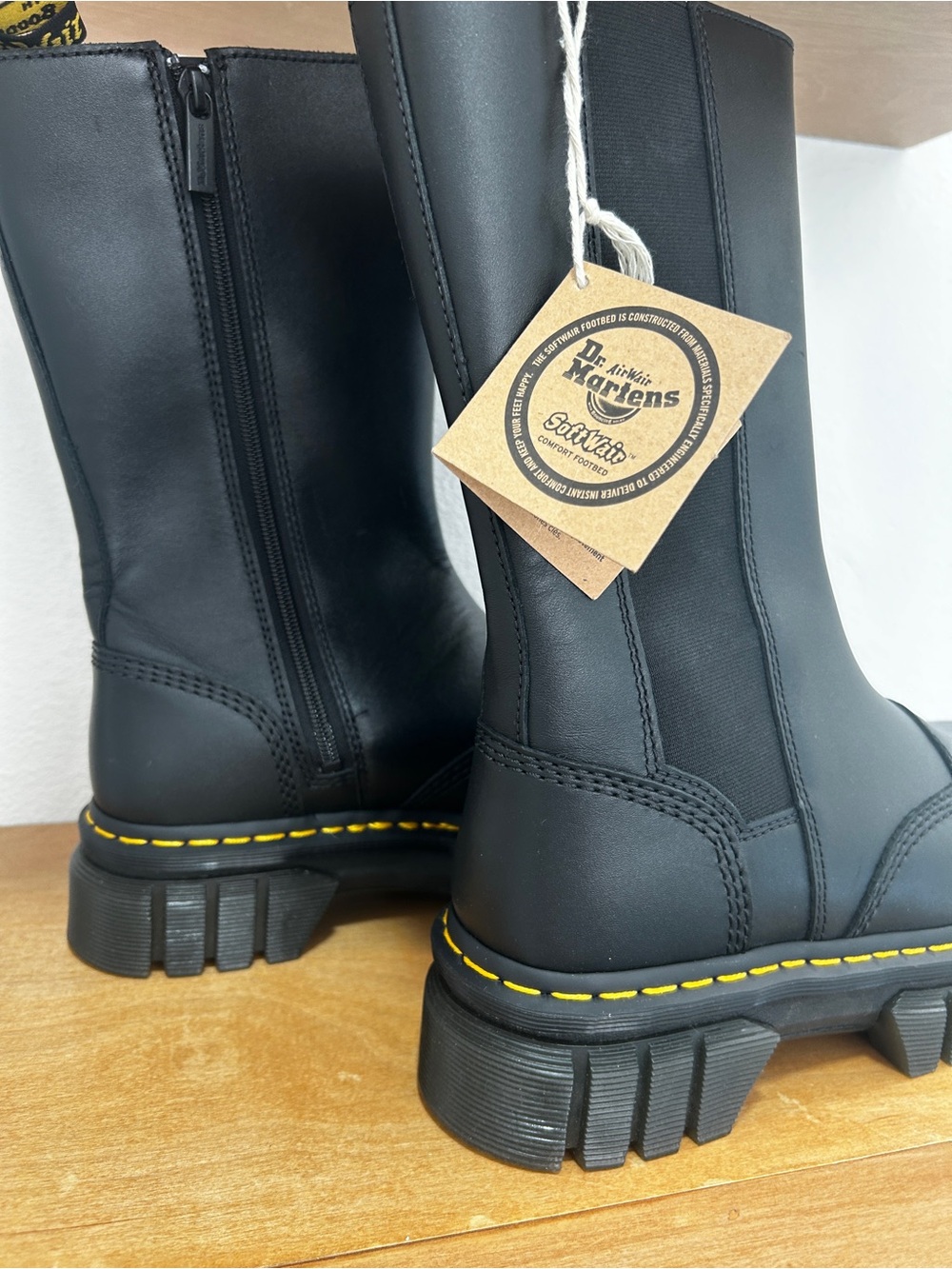 Dr. Martens Women's Audrick Chelsea Platform Tall Chelsea Boot 10 - Picture 3 of 10